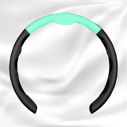 Nexi Customized Car Logo Breathable Ultra-thin 5D Leather & Carbon Car Steering Wheel Cover Universal Fit