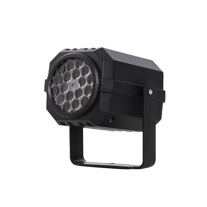 Rotating projector with LED lights creates a Christmas effect.